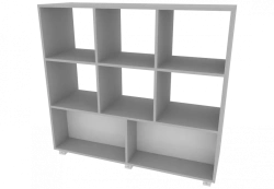 Double-sided open shelving unit 1189x380x1104mm (WxHxH)