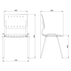 Seating furniture, mainly with metal frame model: office chair No. 5