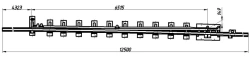 Frame rail with sharp edge of type P50 of mark 1/9 (project 3045.02.000/-01)