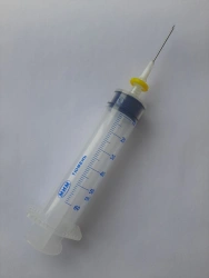 Single-use syringe, three-detailed, sterile, with nominal capacity of 50 ml, for syringe pumps according to TU 9398-020.