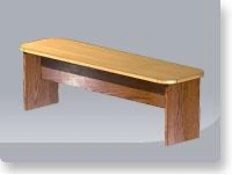 Locker room bench with wooden frame Art. 00061