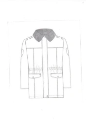 Casual winter jacket of blue colour for cadets (girls)