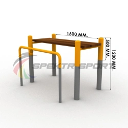 Vorkout bench with leg rest SP WRK-34E_76mm
