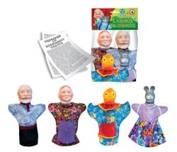 Puppet theatre "Kurochka Ryaba" (4 characters), (Polyethylene package)