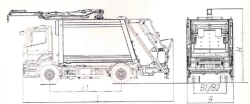 Rear-loading rubbish truck model MK-4547-15