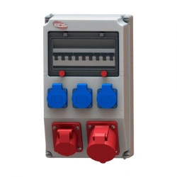 Curtain-mounted distribution combination module (Panel with sockets) T P02.004