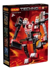 Bauer children's developmental toy "Technobot" series, set with large robot and pilot in a box (colour black, red)