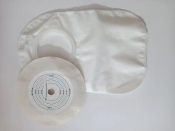 Stomplast two-component undrained colostomy bag with one-sided soft liner, without filter, diameter of the cut-out stencil