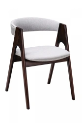Armchair upholstered on wooden frame