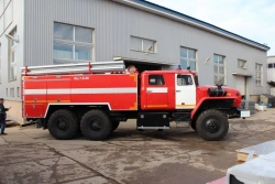 Fire tank truck ??-7,0-40 (4320) of 6YN32 type 6Y133W modification on the basis of URAL-4320-4951 (-78,-80,-82,-84) chassis.