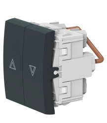 CADUCEUS ALING MODE Flush-mounted push-button switch for roller blinds 10A, 250V~, 1M+1M, anthracite, art. 690.?