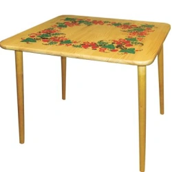 Children's square table "Autumn" 520x650x650MM made of solid wood 72480000000