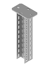 Double suspension profile BSUF 10D-000, with overall dimensions from 100x100x200 mm to 100x100x2000 mm, with metal thickness 4,0