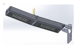 LED luminaire "Industrial Design MTM IoT" CUBIC 80 series Two modules End to end connection - 5 degree Mounting Consol