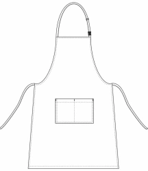 Apron for protection against general industrial pollution and mechanical effects (abrasion)