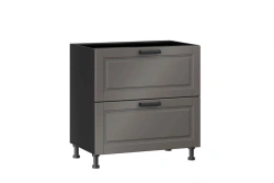 Type 4 LD.270150.000 Kitchen cabinet 800 with 2 drawers body (Black )