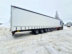 Four-axle tilt platform semitrailer (designed for transporting dangerous goods), modification FSA-544TA