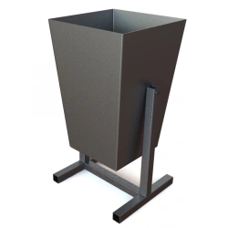 Aluminium tipping waste bin
