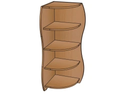 Corner shaped shelving unit ''Mashenka''/ SZh147