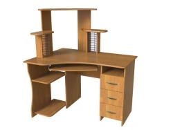 Computer corner desk Model: SKU of "Edelwood" trade mark