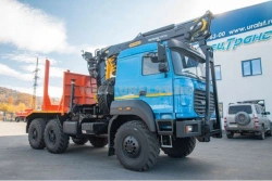Timber hauler UST brand modification 545348-02 with CMU: OMTL-70-01, OMTL-120-02, VM10L74 on chassis Ural 55571-78, 55571-80, 55