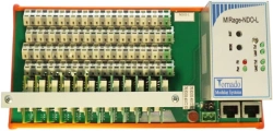 Discrete output device. 24 signals up to 2 A at 50 V AC/DC, individual galvanic isolation (MIRage-NDO-L).