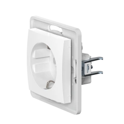 CADUCEUS ALING PRESTIGE Flush-mounted socket outlet with earthing switch without cover with plastic base 16A, 250V~, white, art.