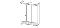 Set of furniture for common room "Buongiorno" 3-door cupboard art.?531 S01 D/Z