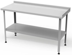 Industrial cutting table with two sides, solid shelf SRP-2p-0,8/1,5-P