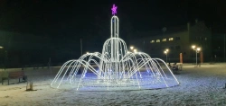 Illumination frame "New Year's composition" - decorative street lamp to be installed as an independent stationary lamp.