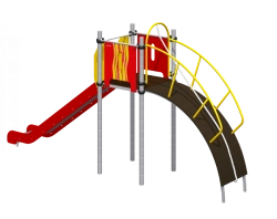 Slide h 1550, with rope climb Romana 110.08.00