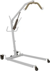 Patient moving and transporting means UPG-DZMO with height change by means of hydraulic drive