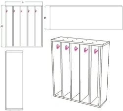 Children's sectional towel rack (series DSVP)