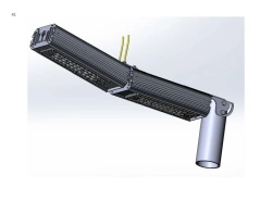 LED luminaire "Industrial Design MTM IoT" CUBIC 100 series Two modules End connection - 10 mm Consol fastening