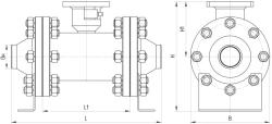 Ball shut-off valve ATEK.491284.025