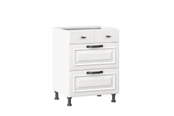 Type 4 LD.270190.000 Kitchen cabinet 600 with 3 drawers cabinet LUX (5) (White )