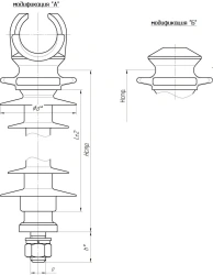Linear rod composite support insulator OLSK 12,5-10-B-4