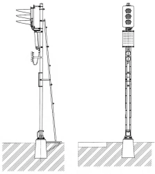 Railway mast traffic lights TU 32 TSSH 2141-2009