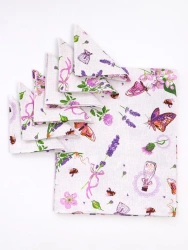 Table and kitchen articles in sets and separate items: tablecloths of cotton fabrics