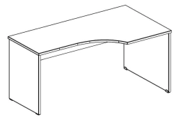 Ergonomic desk 14 160 P/L "STEEL Wood" series