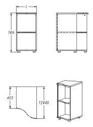 Shelving unit (series 441.077)
