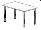 Foundation processing table 1200x700x750H mm