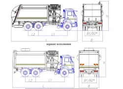Side-loading rubbish truck model MK-4554-07