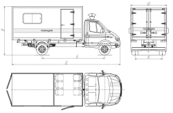 Trucks with diesel engine mod. 3008AN-1, 3008AN-2 without CMU on the basis of GAZ chassis mod. 33027, 330273/TC GAZ mod. 3302