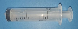 Injection syringe three-component single-use sterile type "Luer" with nominal capacity 20 ml without needle
