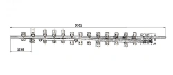 Straight frame rail of P50 type with curved shank of the project 1623.01.010-04
