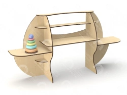 Table-stable for creative activity (construction, drawing, sand-water)
