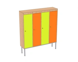 4-door cupboard for children's clothes on metal frame SHG4-M