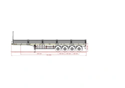 Semitrailer 98132A (loading space design - supporting frame, platform, front shield, sides)