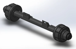 Truck wheel axle with load capacity 32t